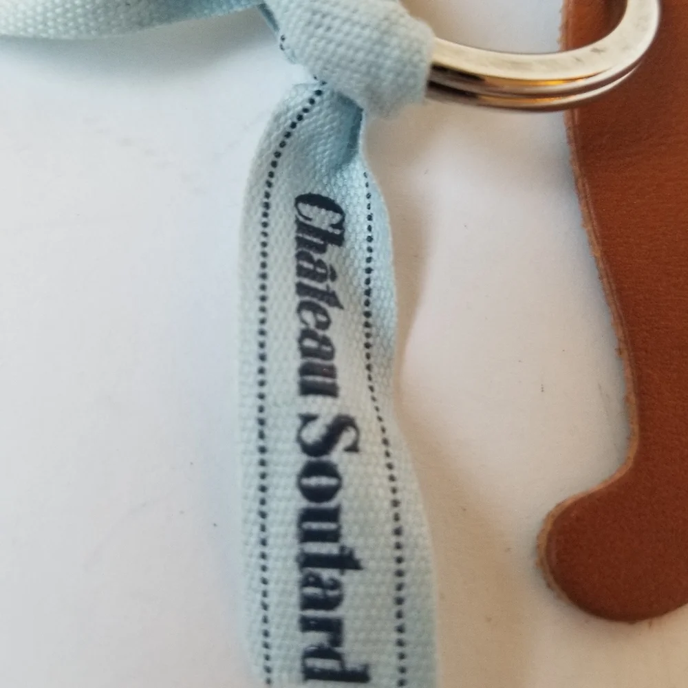 Leather dog key ring